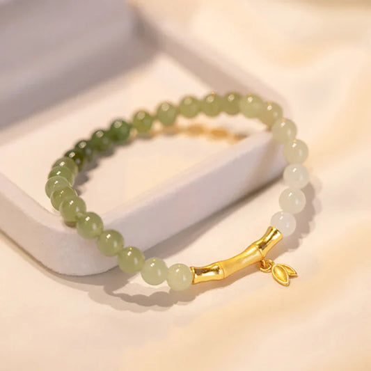 Jade Gradient Bamboo Bracelet