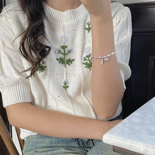 Blush Pearl – Sterling Silver Bracelet