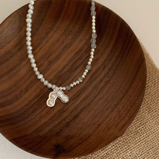 Lucky Peanut Pearl Necklace