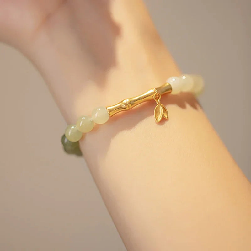 Jade Gradient Bamboo Bracelet