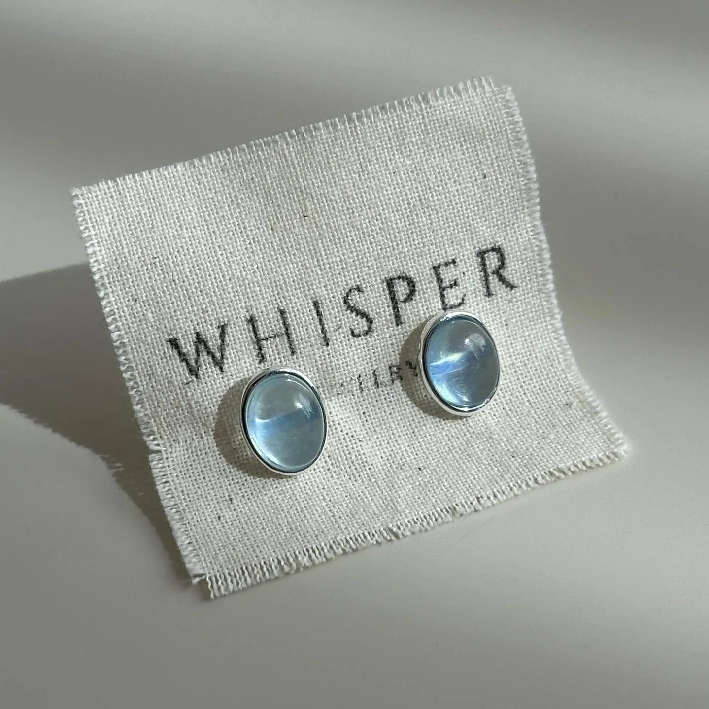 Ocean Calm – Aquamarine Sterling Silver Studs