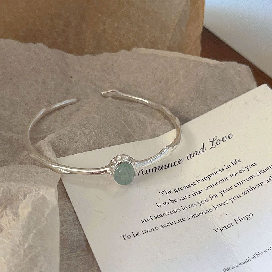 Aquamarine Calm – Sterling Silver Bracelet
