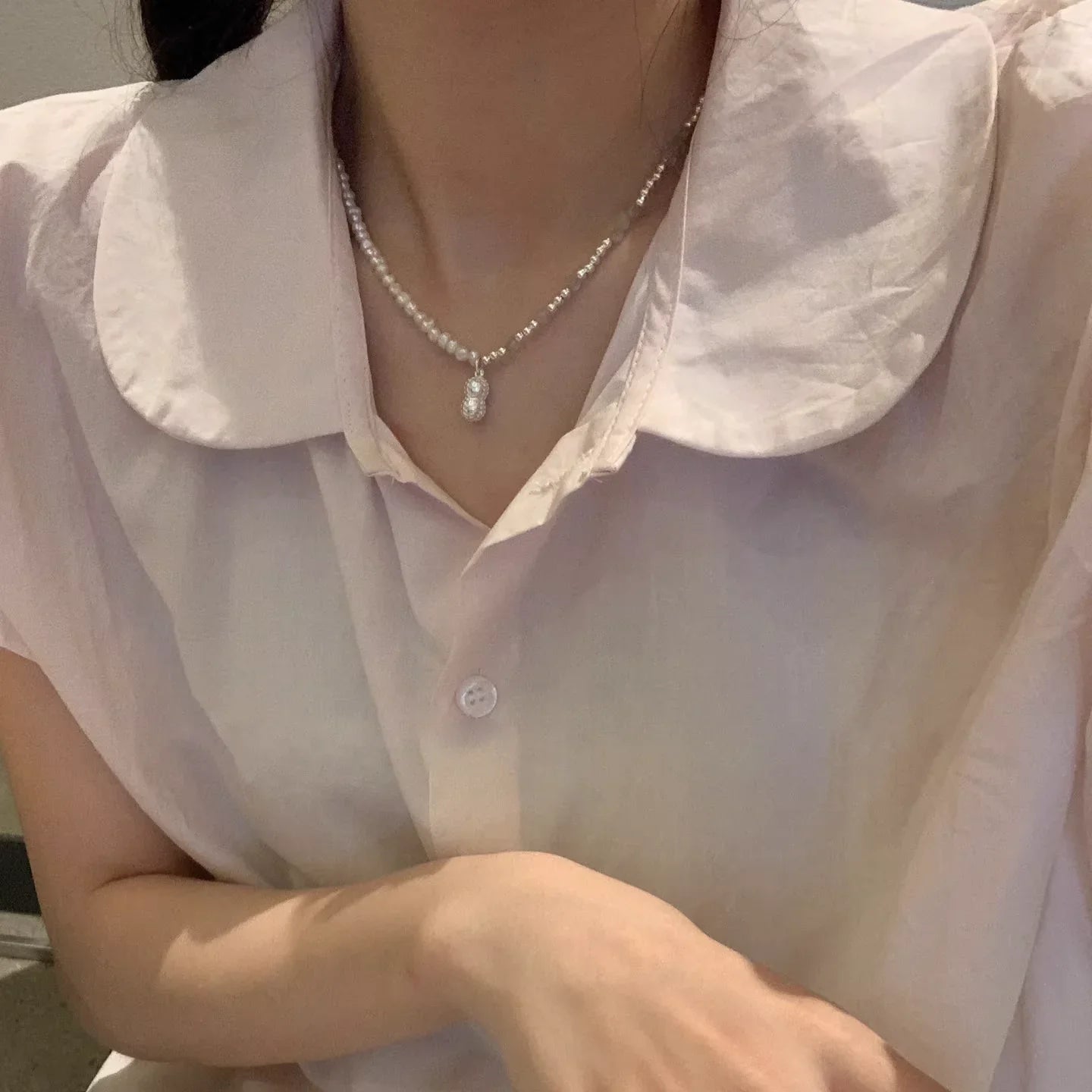 Lucky Peanut Pearl Necklace