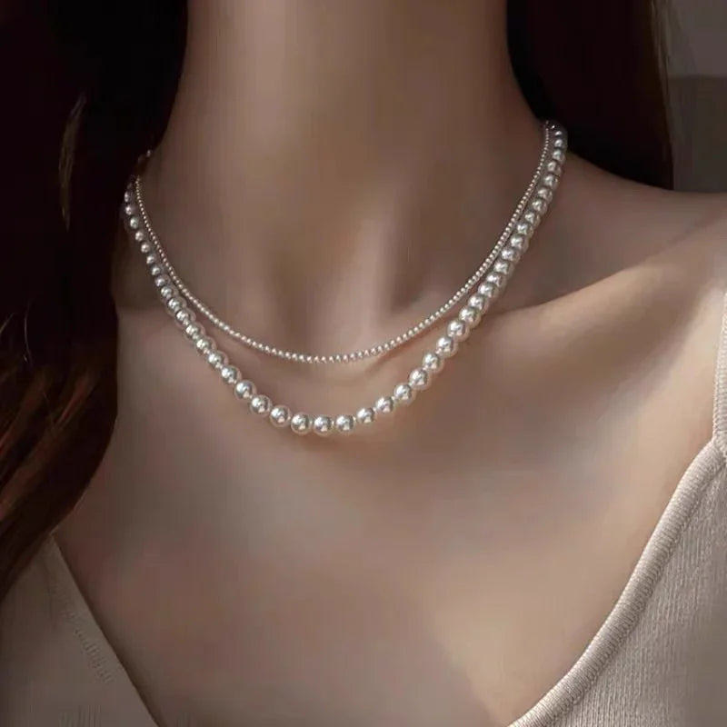 Classic Grace – Round Shell Pearl Necklace