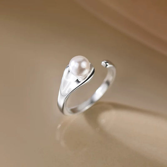 Sterling Silver Pearl Ring