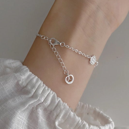 Sweet Donut – Sterling Silver & Pearl Bracelet