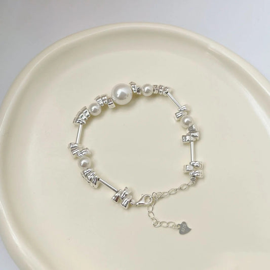 French Holiday – Sterling Silver Pearl Bracelet