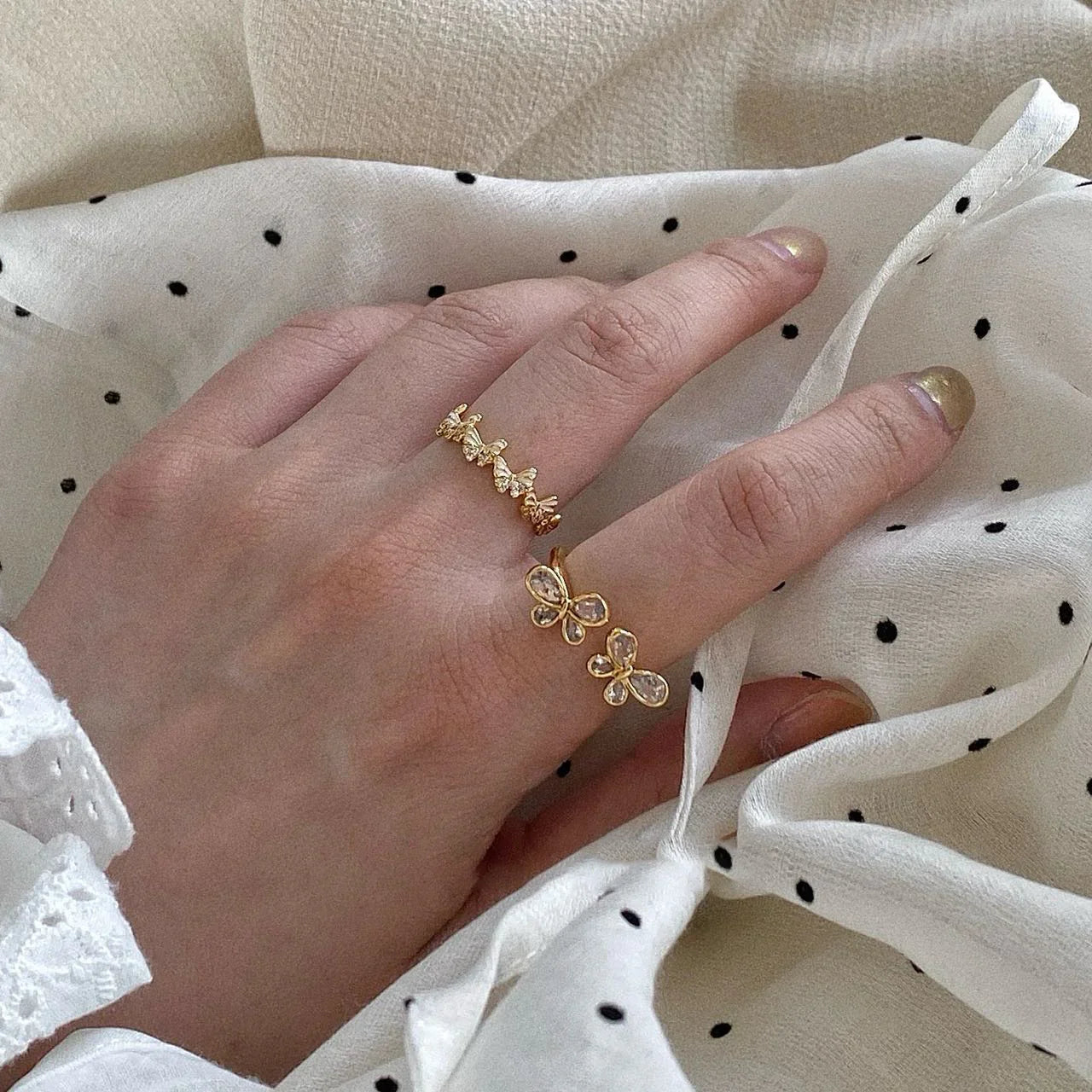 French Spring Enamel Ring