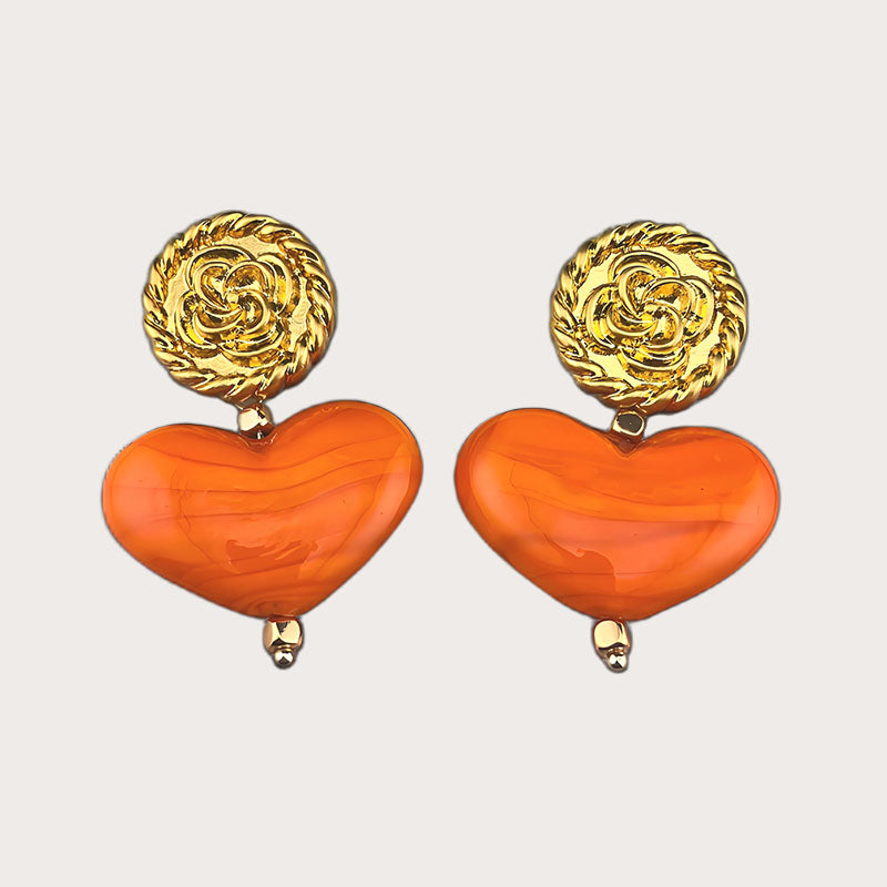 Love Heart Drop Earrings Valentines Day Gifts