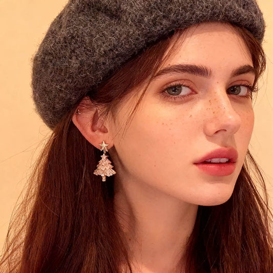 Christmas Tree Dangle Earrings