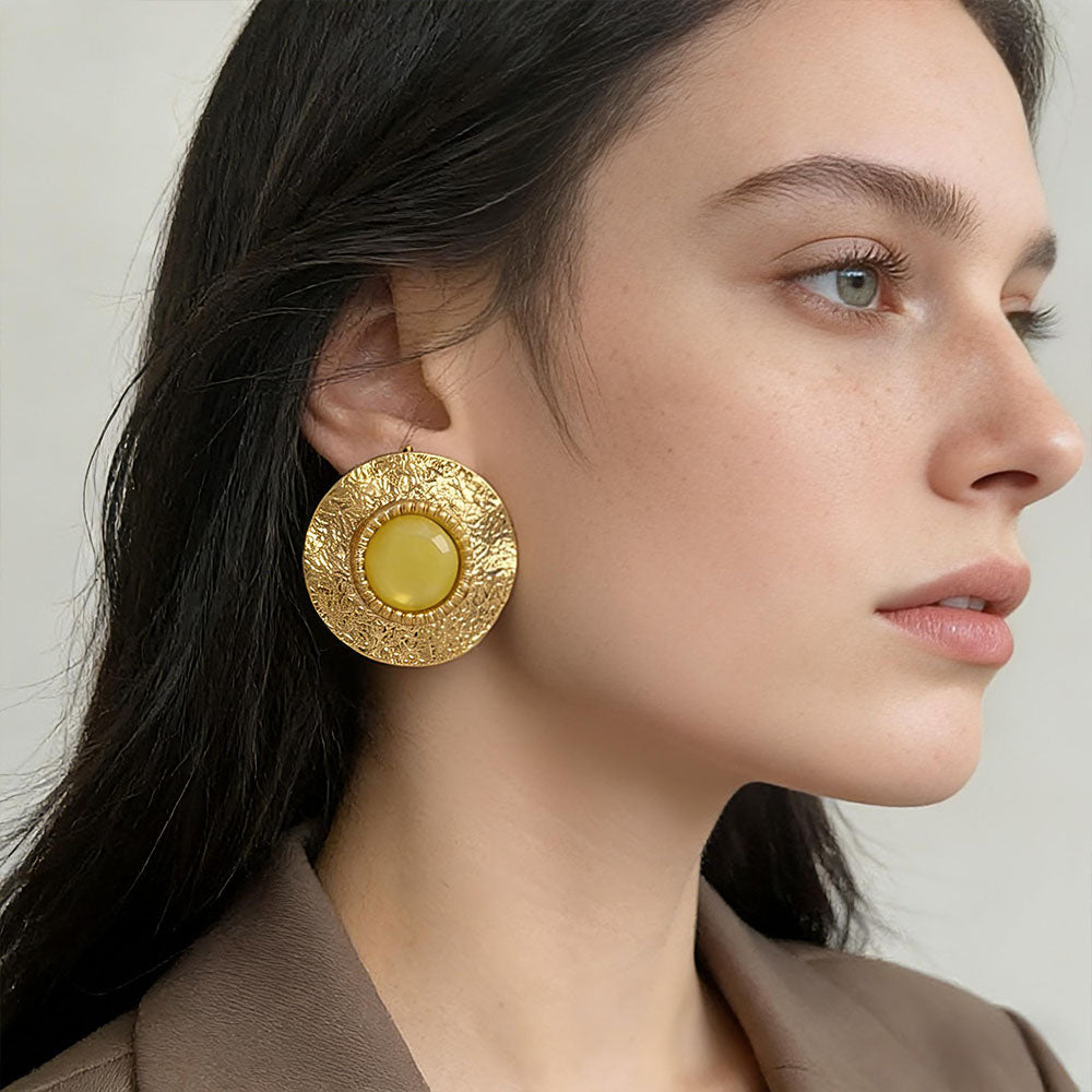 Elegant Vintage Dome Stud Earrings