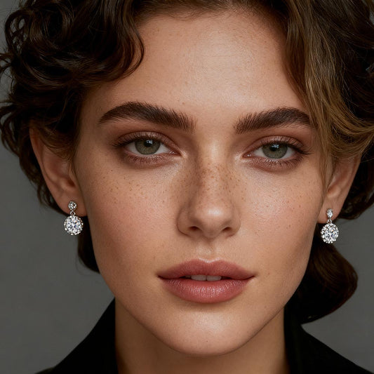 Bridal Simulated Diamond Dangle Earrings