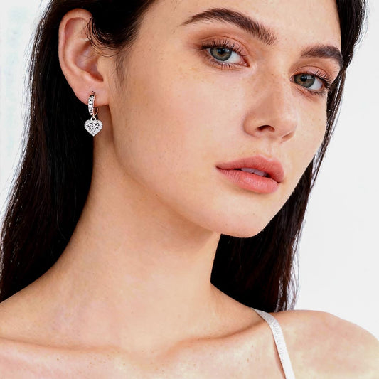 Heart Earrings for Women Love Dangle Earrings