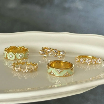 French Spring Enamel Ring