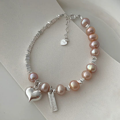 Blush Pearl – Sterling Silver Bracelet