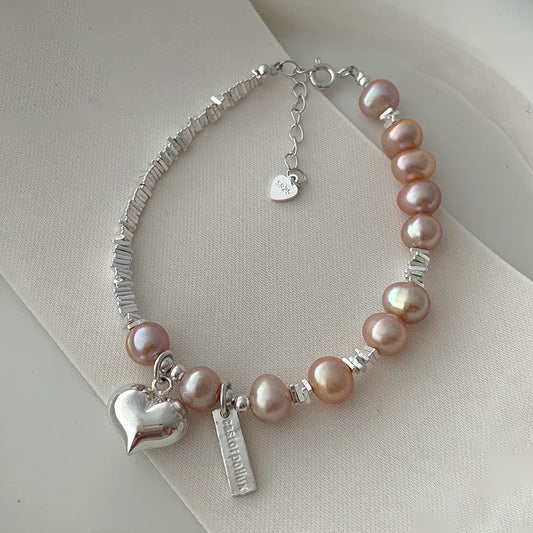 Blush Pearl – Sterling Silver Bracelet
