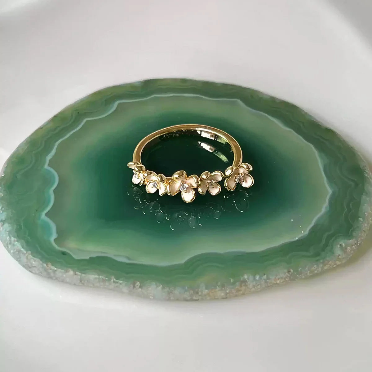 French Spring Enamel Ring