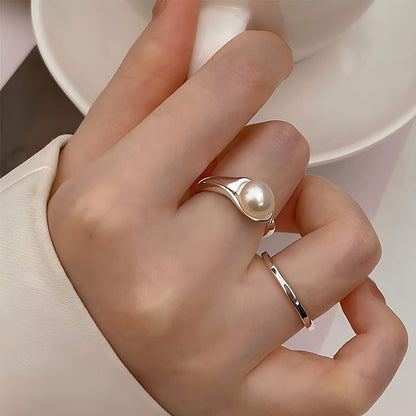 Sterling Silver Pearl Ring