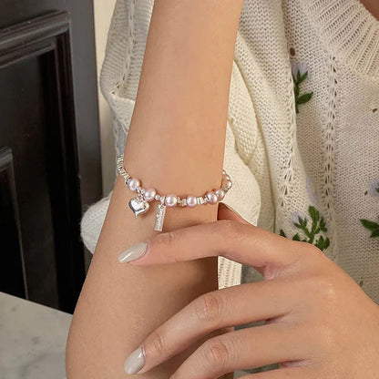 Blush Pearl – Sterling Silver Bracelet