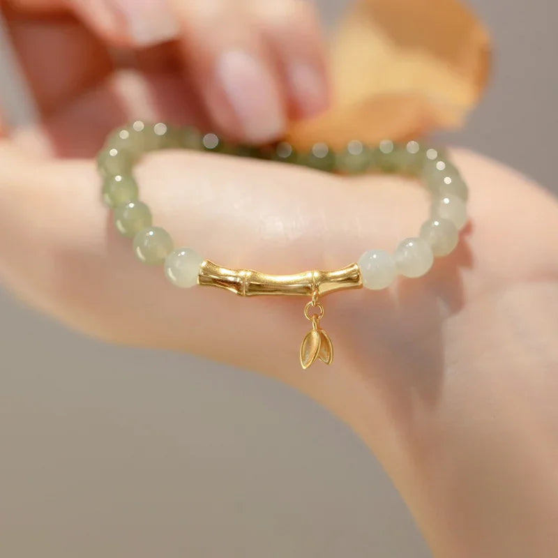 Jade Gradient Bamboo Bracelet
