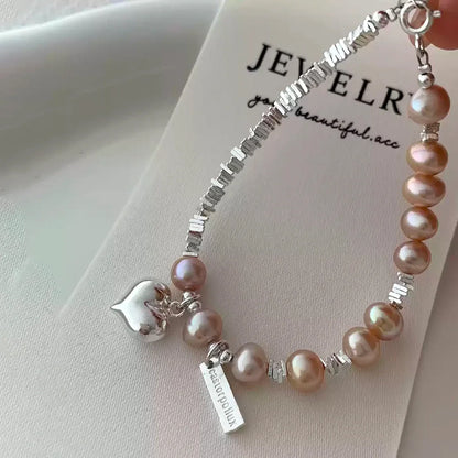 Blush Pearl – Sterling Silver Bracelet