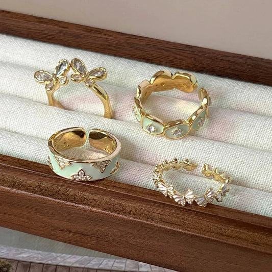 French Spring Enamel Ring