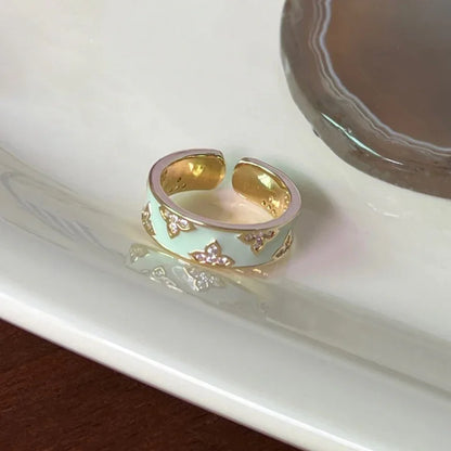French Spring Enamel Ring