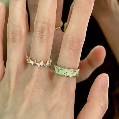 French Spring Enamel Ring