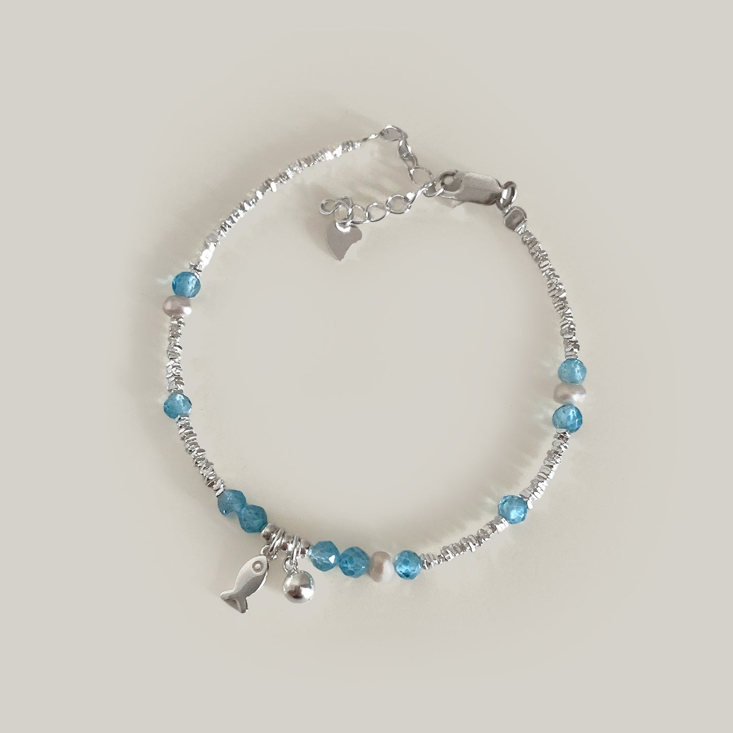 Blue Crystal Fish Bracelet