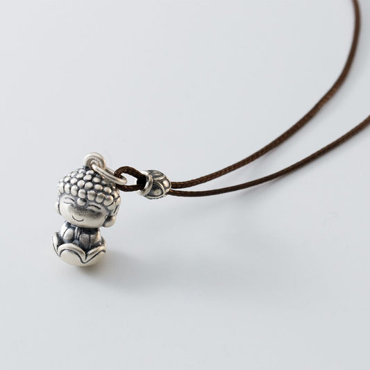 Laughing Buddha – Sterling Silver Necklace