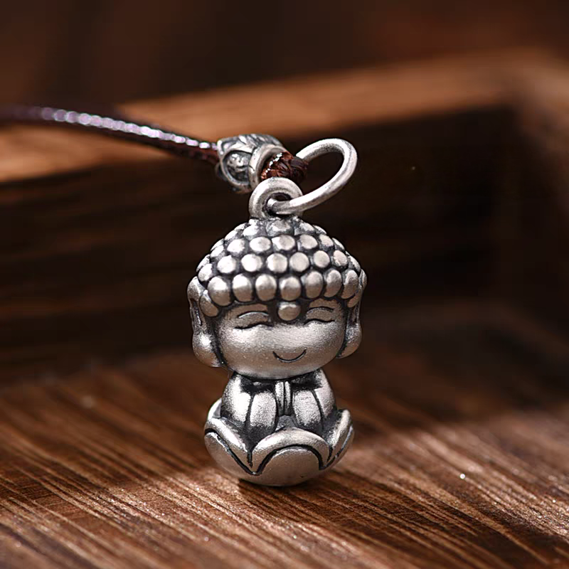 Laughing Buddha – Sterling Silver Necklace