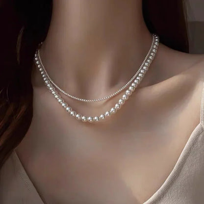 Classic Grace – Round Shell Pearl Necklace