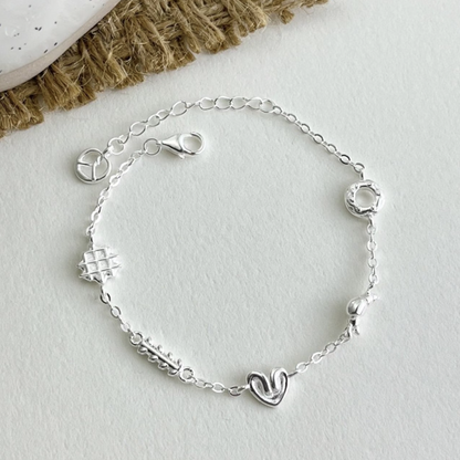 Sweet Donut – Sterling Silver & Pearl Bracelet