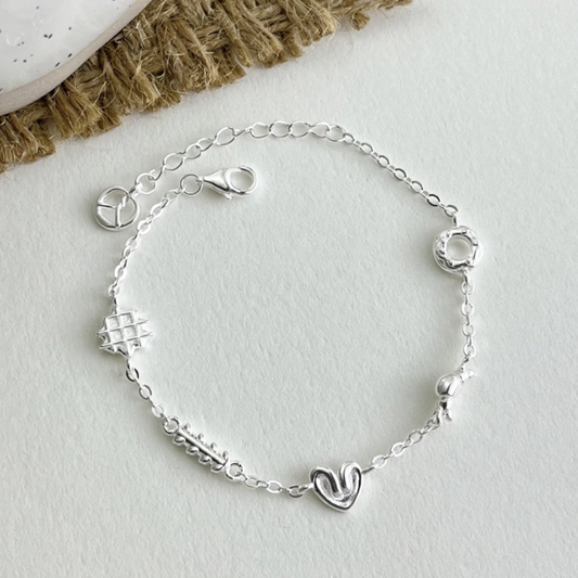 Sweet Donut – Sterling Silver & Pearl Bracelet