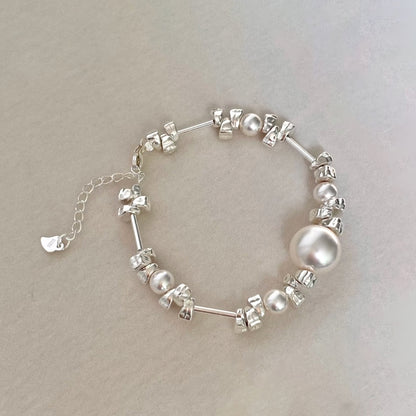 French Holiday – Sterling Silver Pearl Bracelet