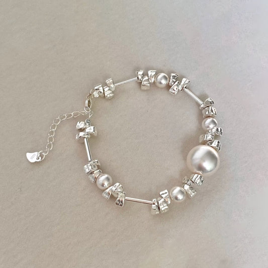 French Holiday – Sterling Silver Pearl Bracelet