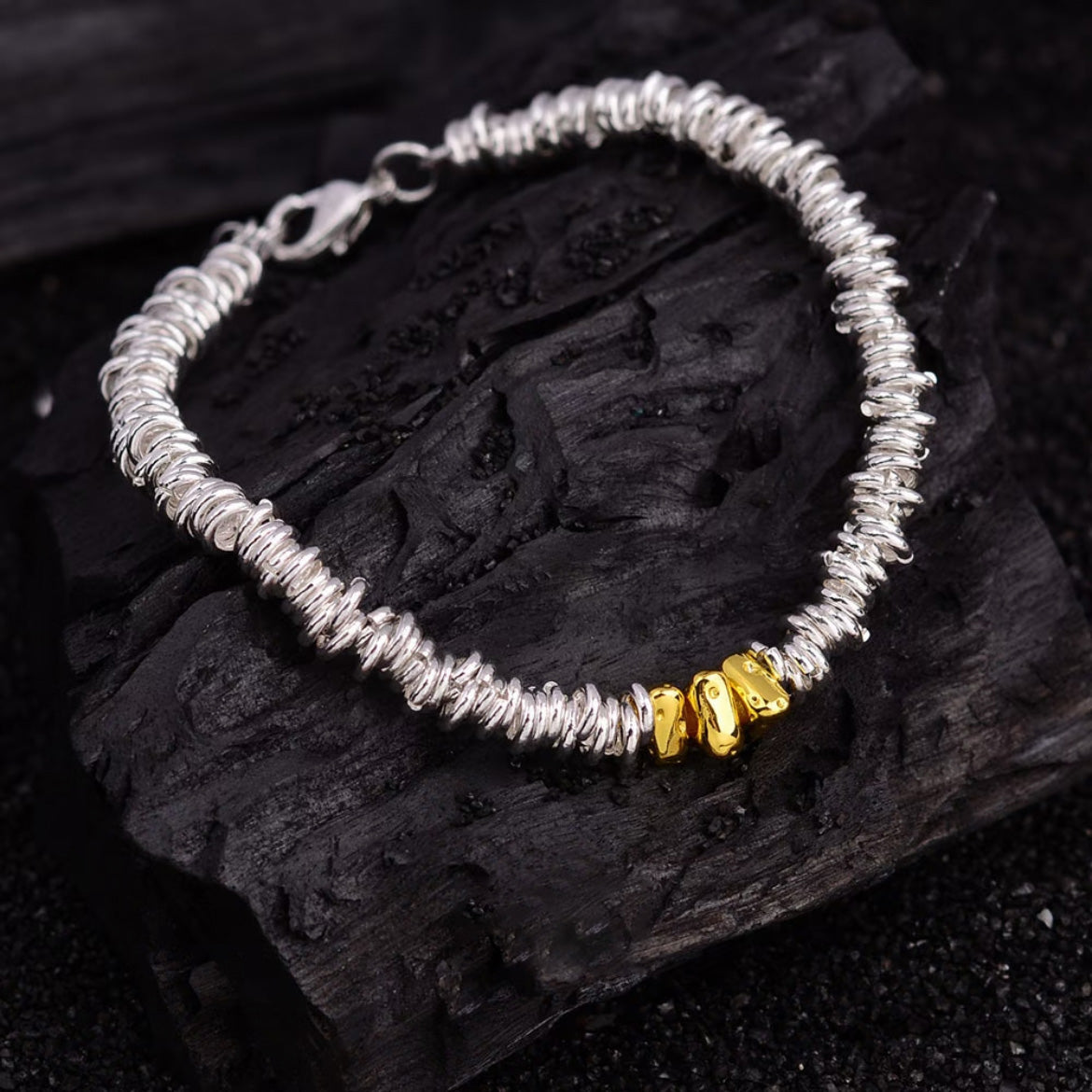 Dual Tone – Sterling Silver Bracelet