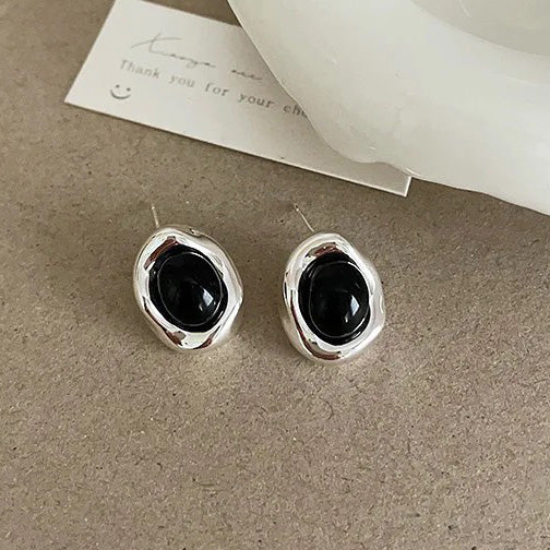 Amber Gaze – Tiger’s Eye Stud Earrings