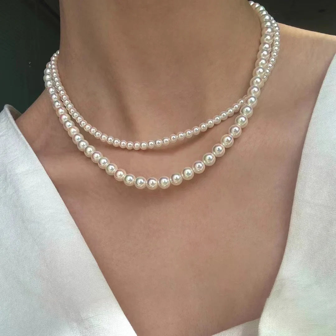 Classic Grace – Round Shell Pearl Necklace