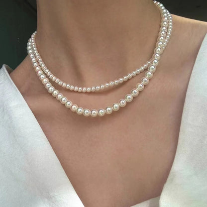 Classic Grace – Round Shell Pearl Necklace