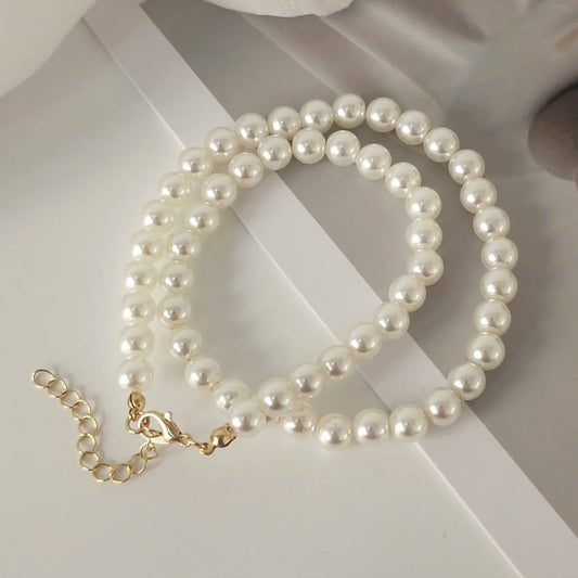 Classic Grace – Round Shell Pearl Necklace