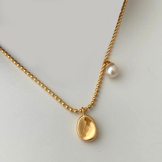 Lentil Pearl Sterling Silver Set