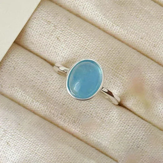 Aquamarine Ring in Sterling Silver