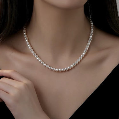 Classic Grace – Round Shell Pearl Necklace