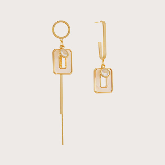 Asymmetrical Long Tassel Drop Earrings