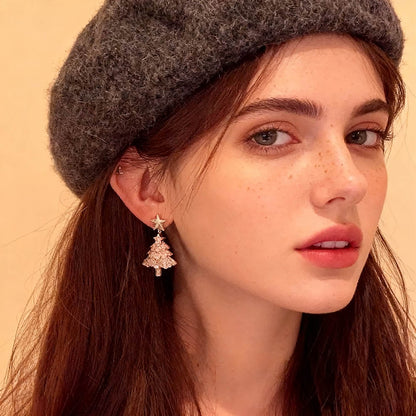 Christmas Tree Dangle Earrings