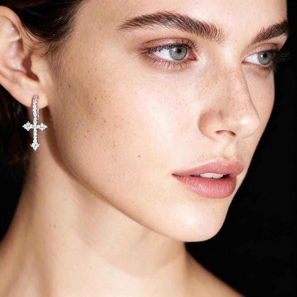 Cross Earrings Hypoallergenic Dangle Earrings