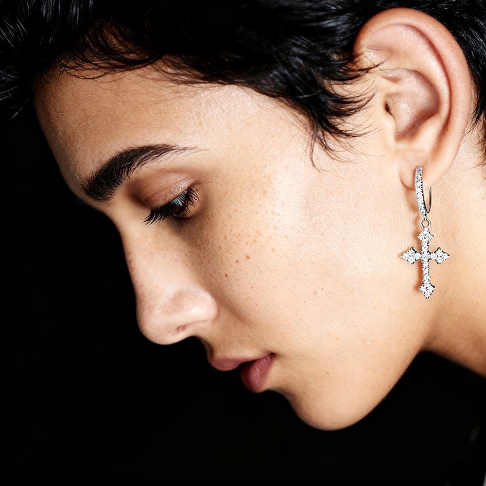 Cross Earrings Hypoallergenic Dangle Earrings