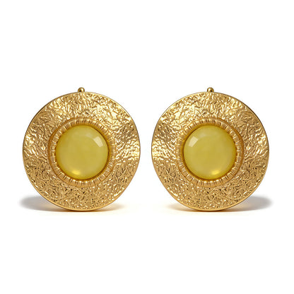 Elegant Vintage Dome Stud Earrings