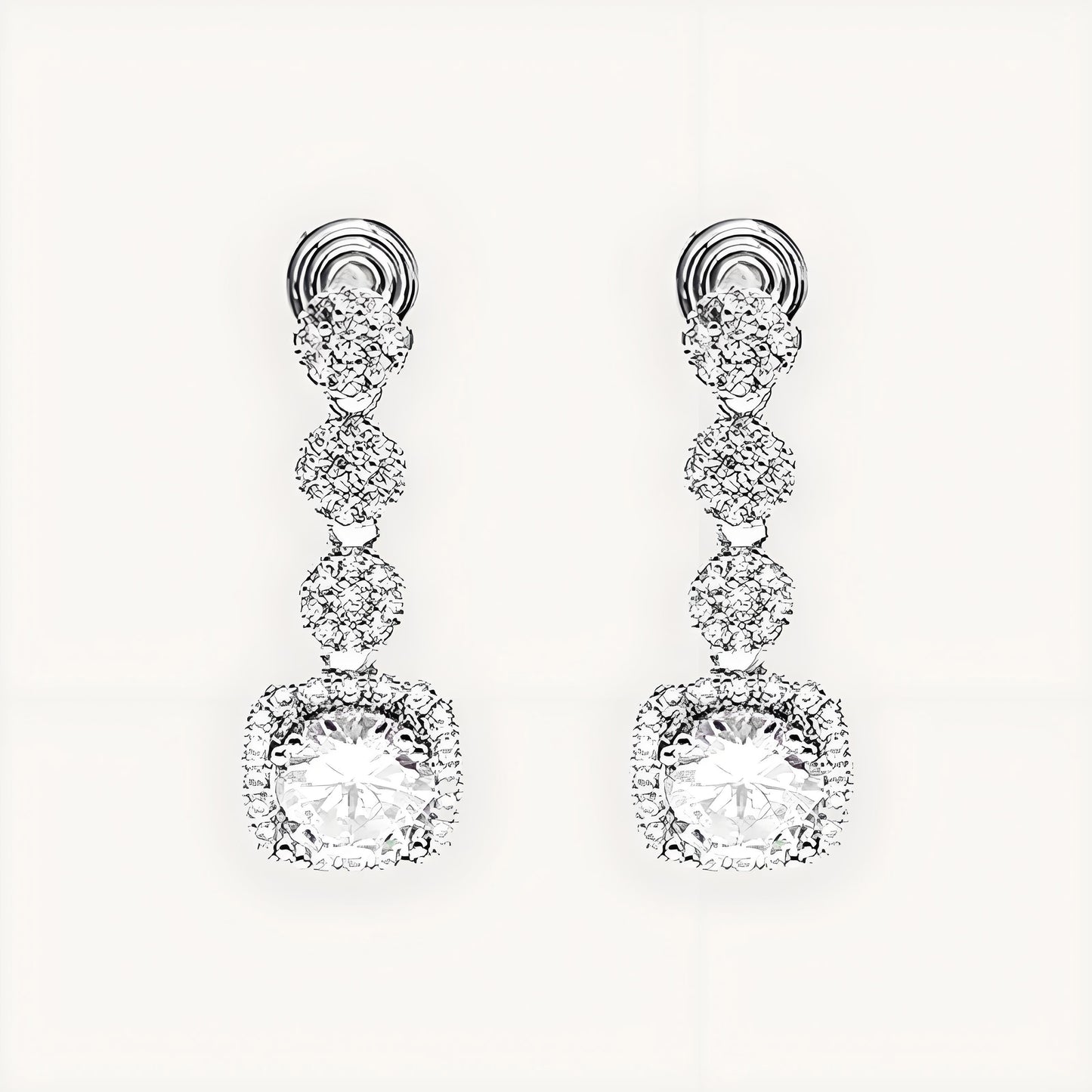 Geometric Square Drop Earrings